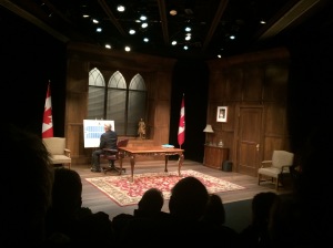 Ross McMillan plays Prime Minister Stephen Harper in "Proud" at Theatre Projects Manitoba Nov 12, 2014